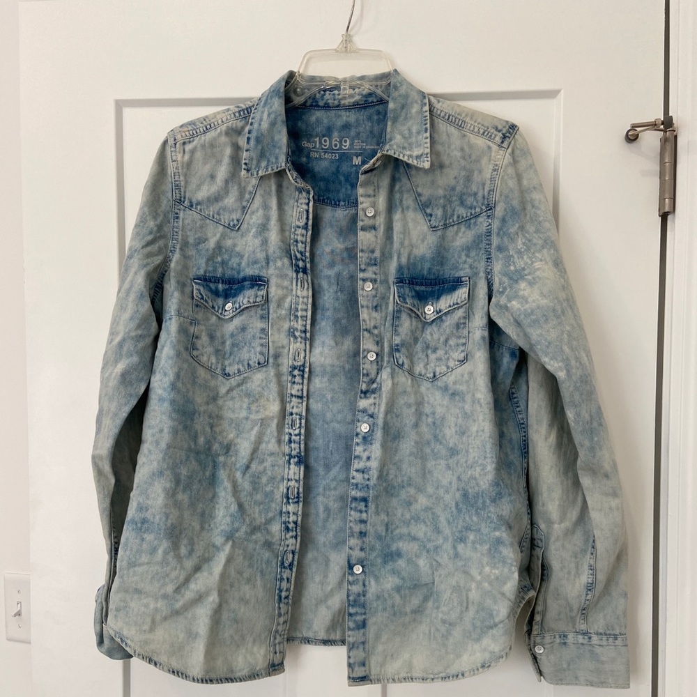 Gap Denim Button Down Top, size M